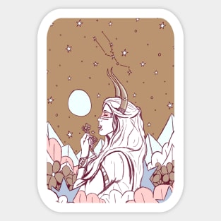 Taurus ghost girl Sticker